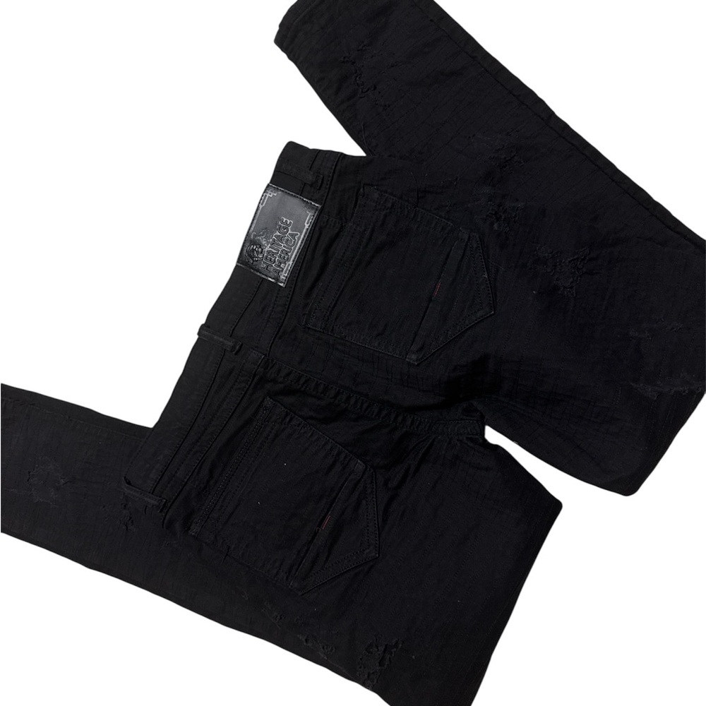 Heritage America Men’s Black Denim Jeans 36X33